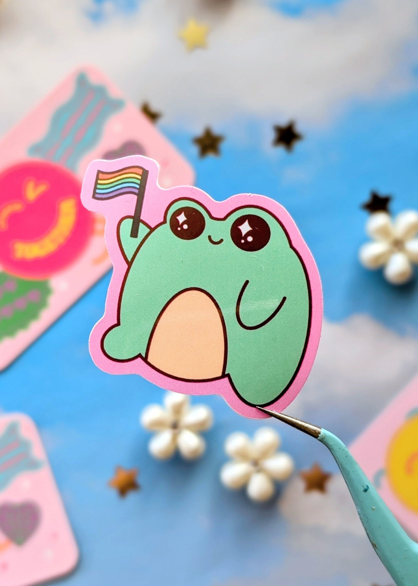 Gay Pride Frog Sticker