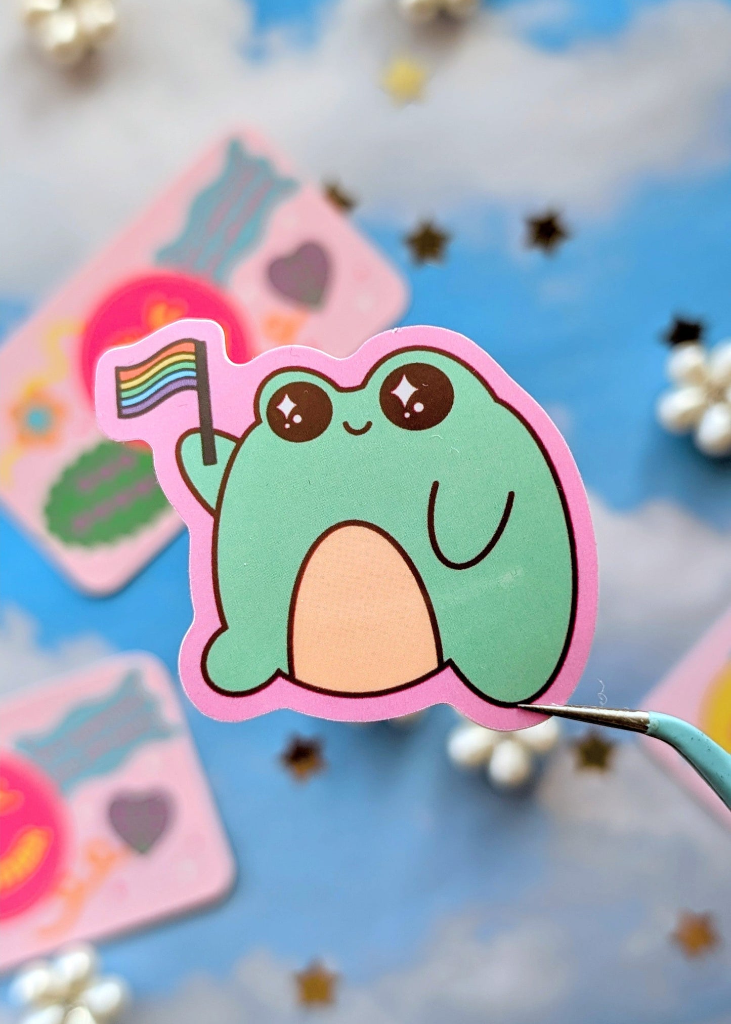 Gay Pride Frog Sticker