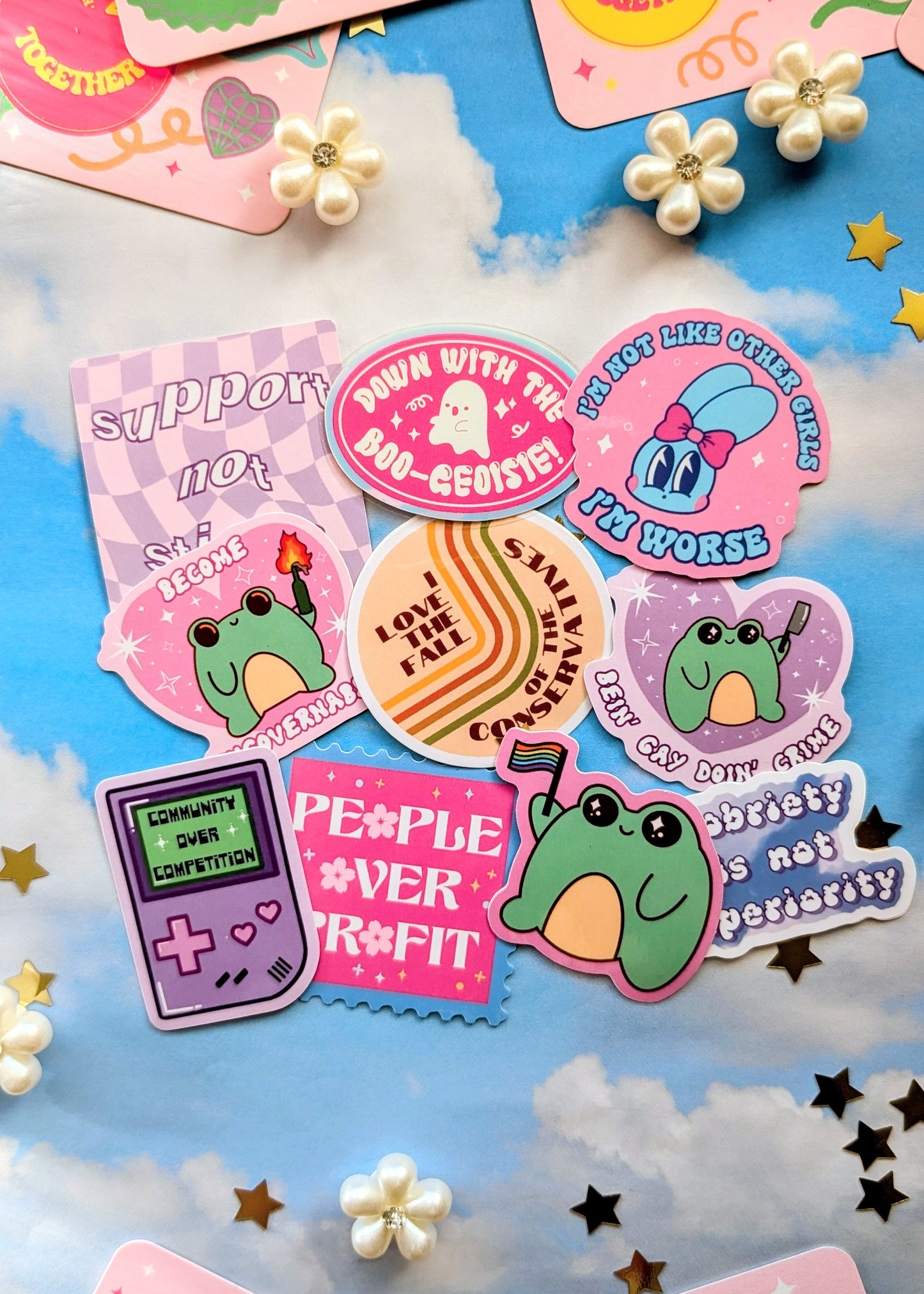 Gay Pride Frog Sticker