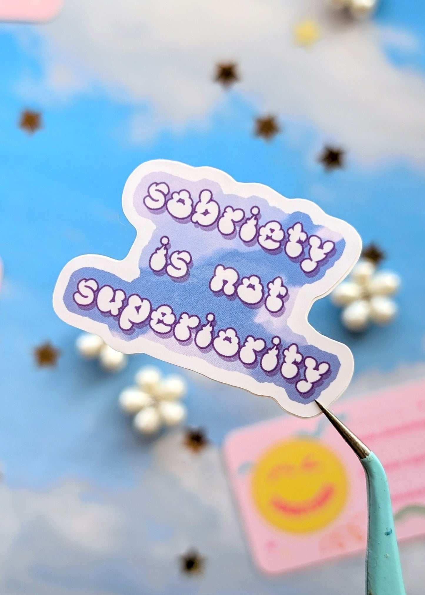 Sobriety Not Superiority Sticker