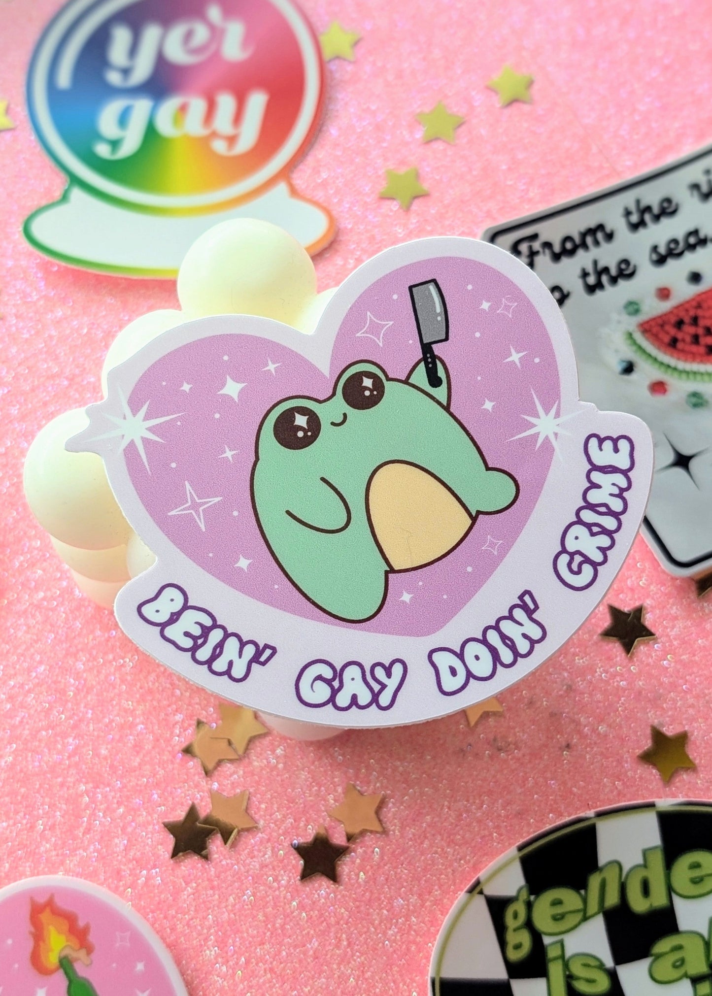 Bein' Gay, Doin' Crime Sticker