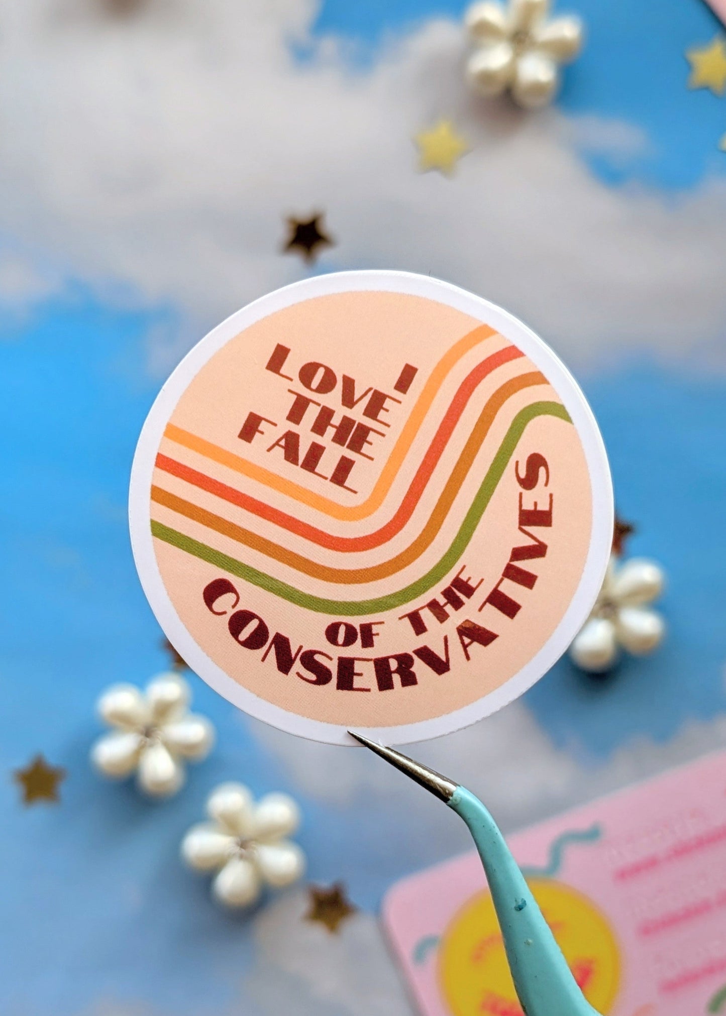 I Love the Fall of the Conservatives Sticker