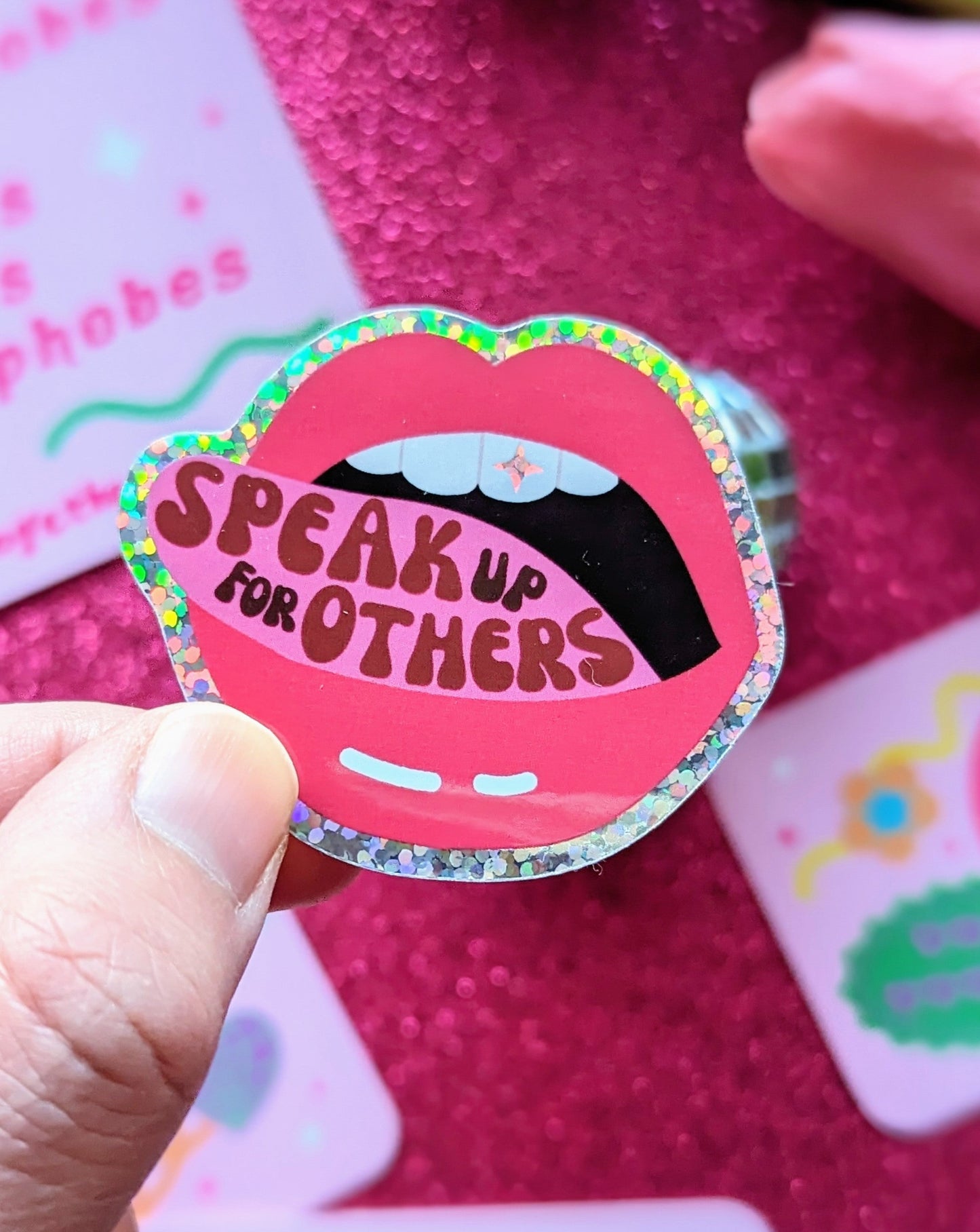 Speak Up For Others Glitter Sticker
