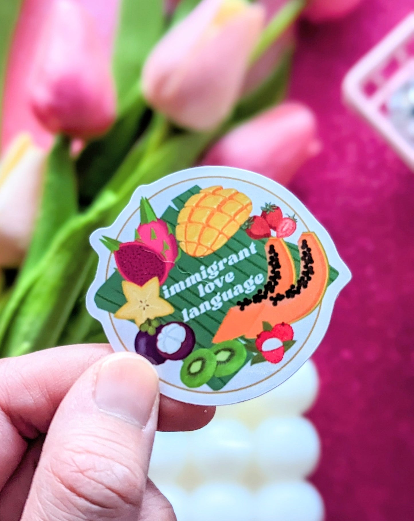 Immigrant Love Language Sticker