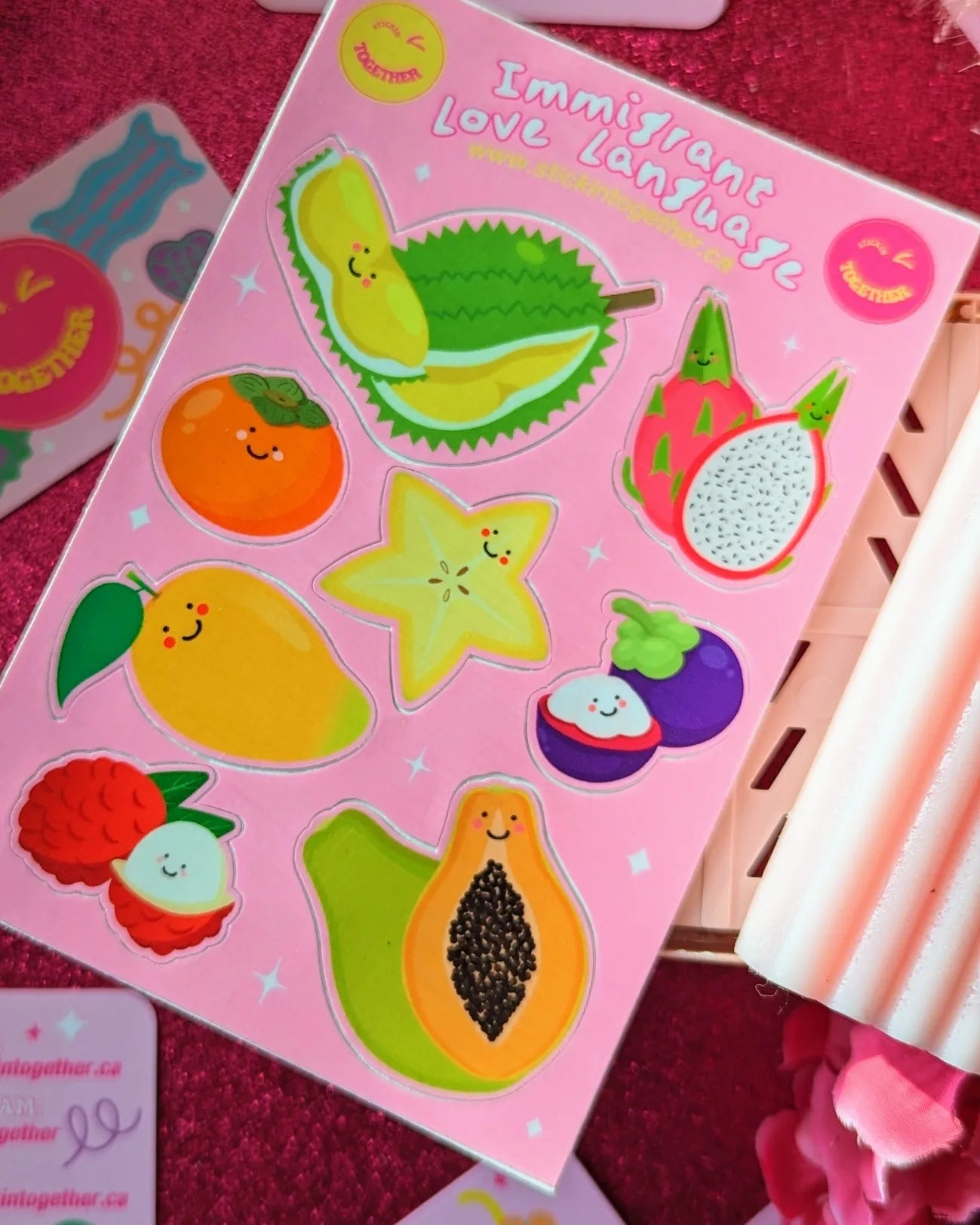 Immigrant Love Language (Cut Fruit) Sticker Sheets