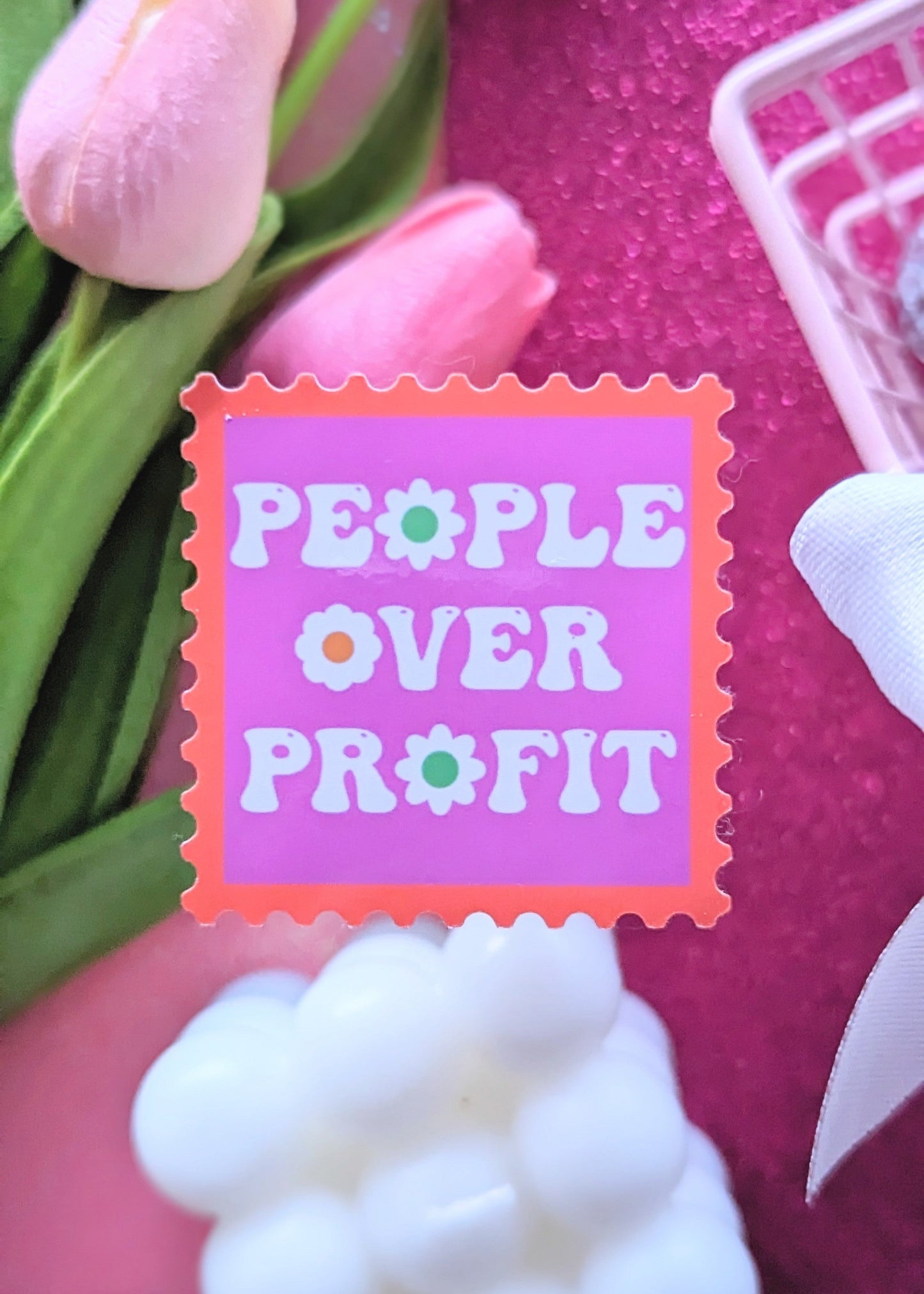 People Over Profit Sticker
