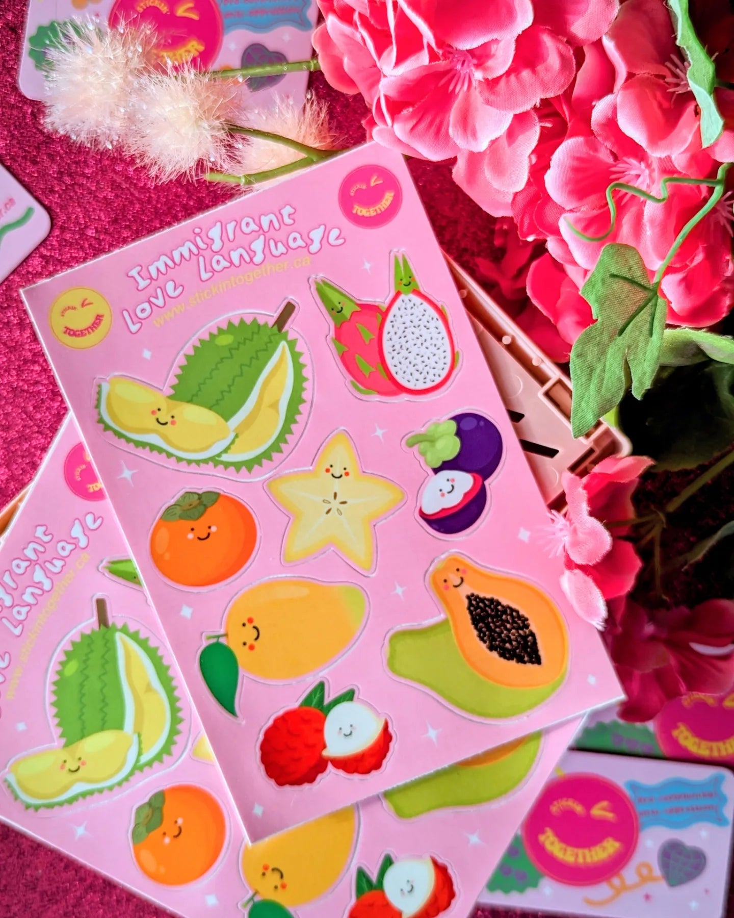 Immigrant Love Language (Cut Fruit) Sticker Sheets