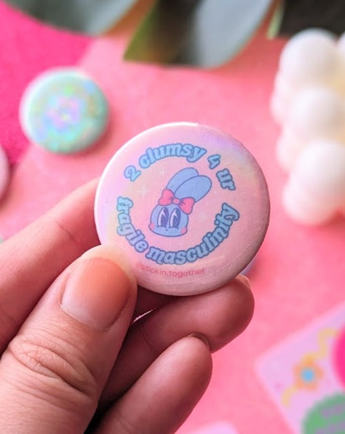 Cutie Pie Cartoons Sparkly Button Pins