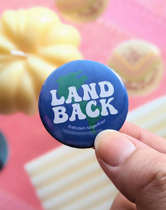 Land Back Button Pins