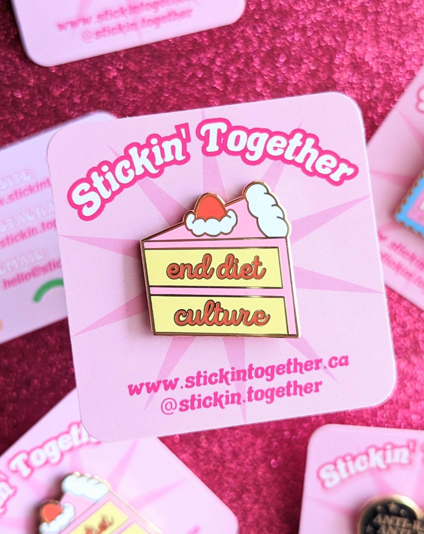 End Diet Culture Enamel Pin