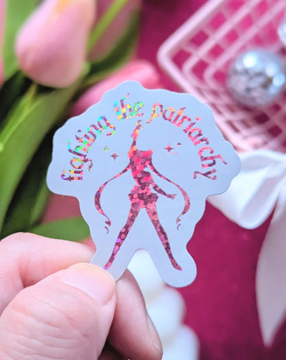 Fighting The Patriarchy Glitter Sticker