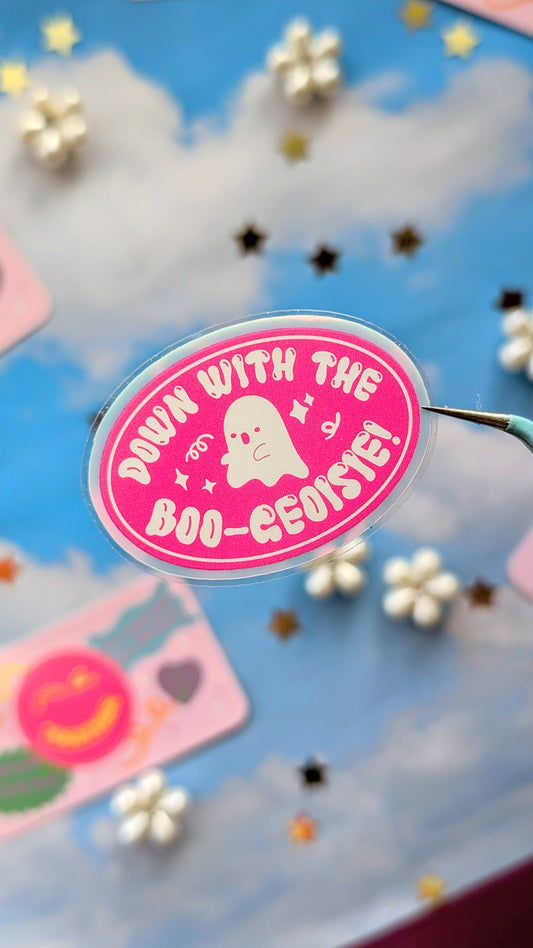 Down With the Boo-geoisie! Glow in the Dark Sticker