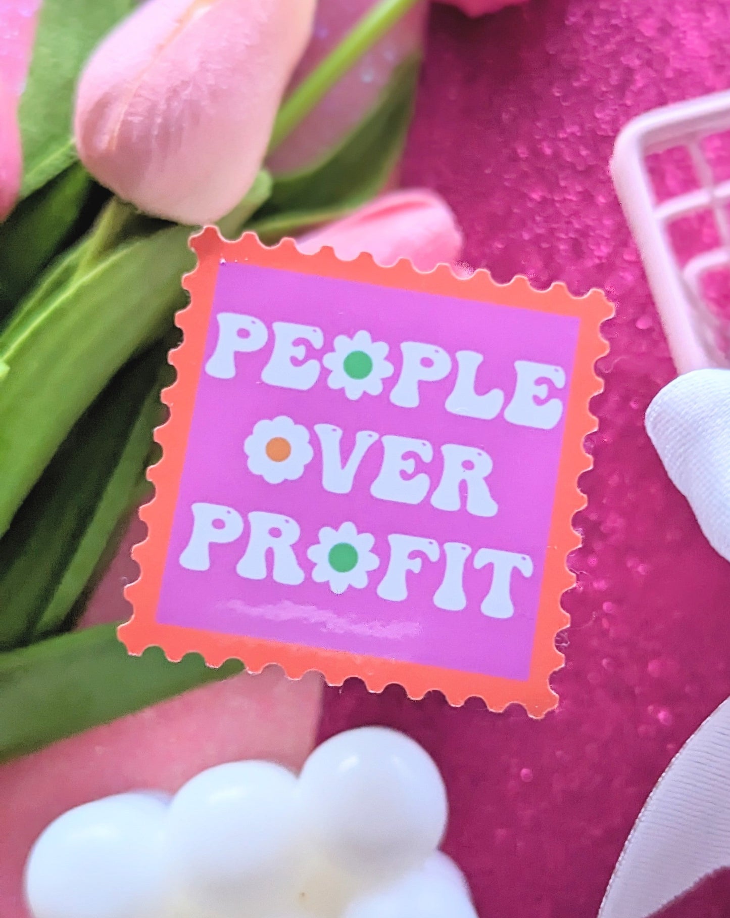 People Over Profit Sticker