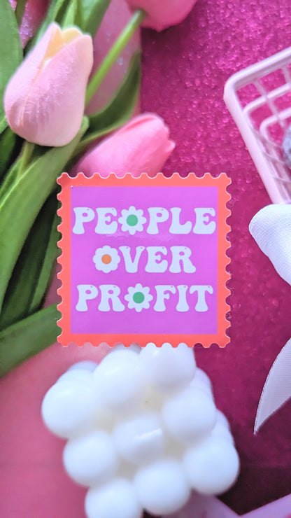 People Over Profit Sticker