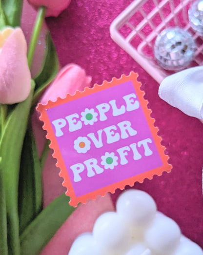 People Over Profit Sticker